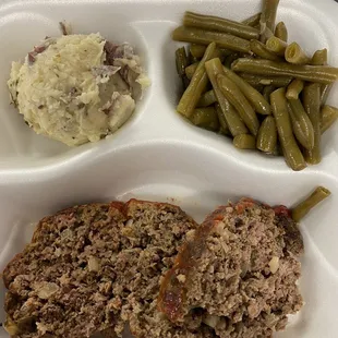 Today&apos;s meatloaf special $8.95 delicious!