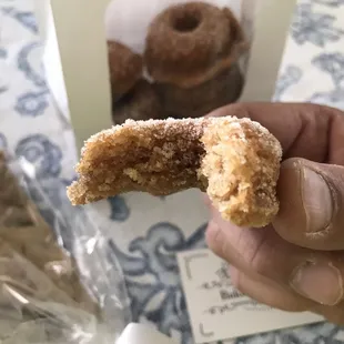 Mini apple cider donut. YUM!