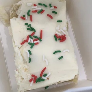 Frosted sugar cookie bar