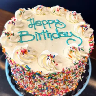 Xtreme Sprinkles Cake with Writing