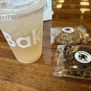 Samoa bar, Oreo In A Blanket (a bit stale), lavender lemonade was the best part!