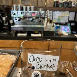 Oreo In A Blanket - disappointingly a bit stale. They are sometimes a week old