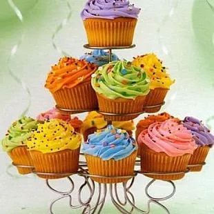 cupcakes on a cake stand