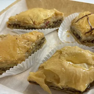 Baklava pieces