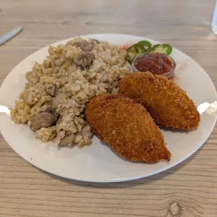 Mushroom Bulgar Pilaf