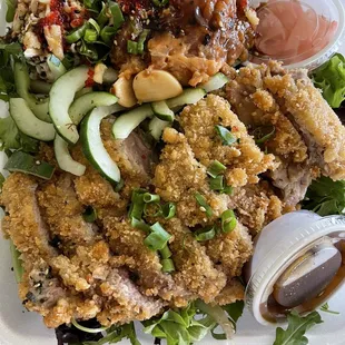 Ahi Katsu Plate: All toss, comes with crab salad and choice of poke (spicy ahi was my choice!) SO ONO !