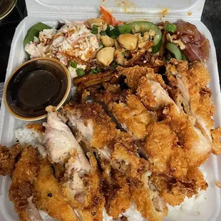 Chicken Katsu &amp; Shoyu Ahi Poke