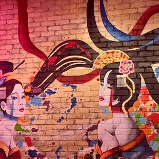 Mural above the bar area