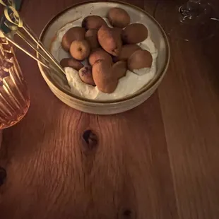 Fried olives