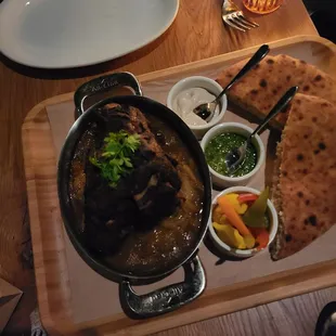 a plate of food on a table