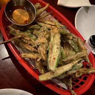 Fried Okra. So freaking good!!!