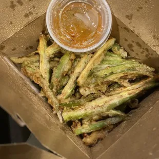 Fried Okra. Third time getting (second time via UberEats) ... so so so greasy and oily!!!