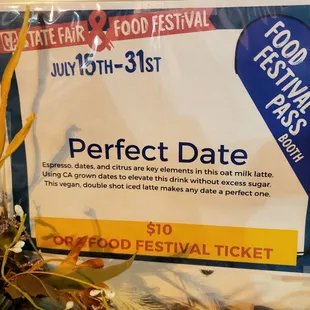 a perfect date sign