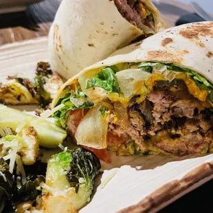 Remy wrap with Brussels sprouts.