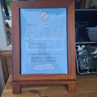 Menu December 2023! "Locally owned sourced &amp; served"!