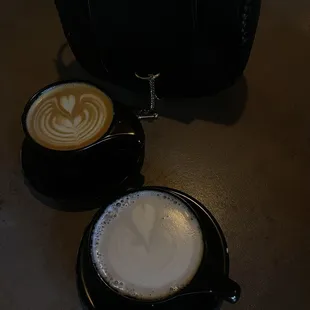 Taro latte and Hawaiian latte