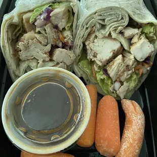 Asian chicken wrap
