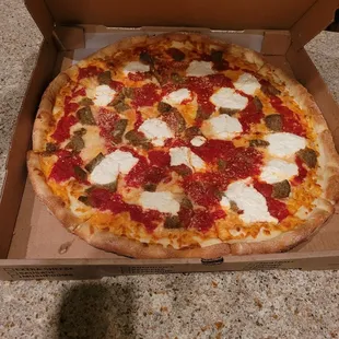 Meatball Parmigiana pizza