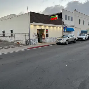 cars parked on the side of the road