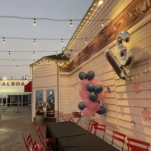 Party space in the back. Great lighting for evening as well as during the day!