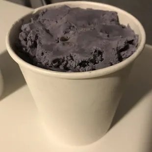 Ube Boba Ice Cream with Strawberry Cheesecake