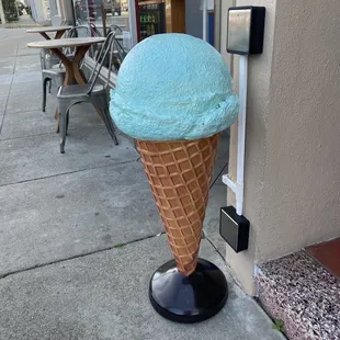 At the front entrance