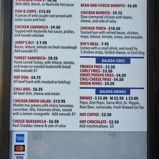 Pictures of their menu :)