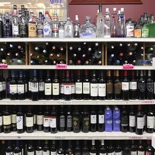 a variety of bottles