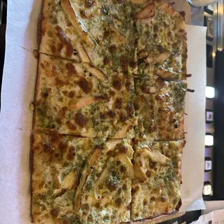 Pesto Pine Nut Chicken Pizza