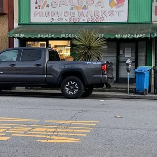 Outside before closing time