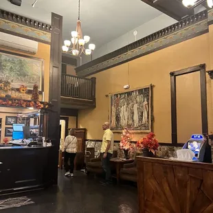 Inside of hotel lobby