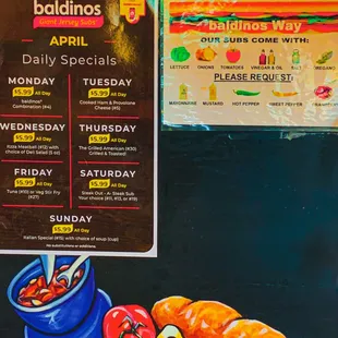 The daily specials are always a good choice.  And always order the &quot;Baldinos Way.&quot;