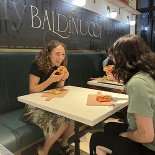 Seating within the restaurant