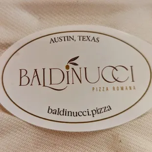 Baldinucci Logo on carry out boxes