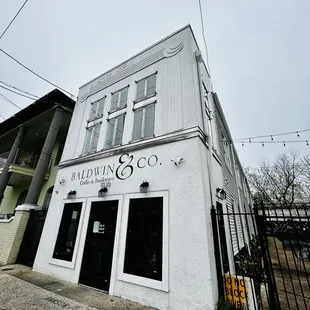 the front of the building