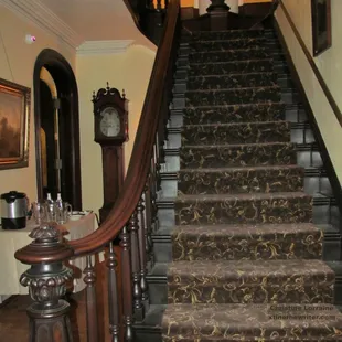 The staircase from the first to second floor is a work of art in itself.