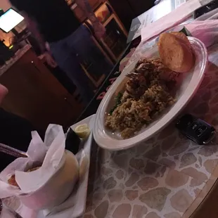 Jambalaya on special and fried Gouda mac-n-cheese bites....both delicious!