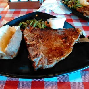Porter house steak . Yummy