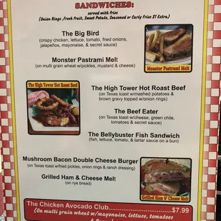 the menu