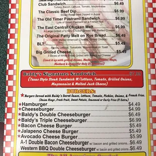 menu, pizza