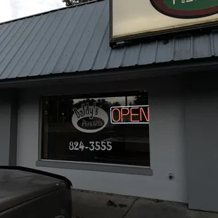 the front of the restaurant