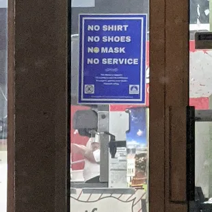 no shirt no shoes no mask no service