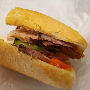 Bbq chicken banh mi, excellent