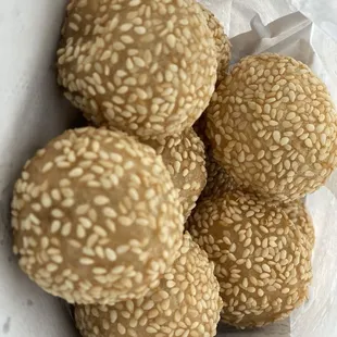 Red bean sesame balls