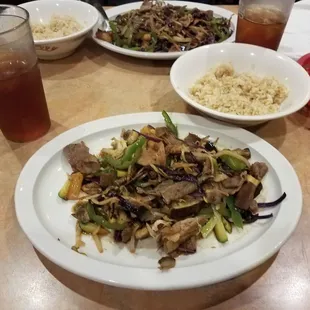 Two bowls each. So delicious and filling!