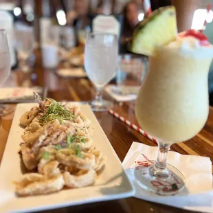 Crispy Calamari &amp; piña colada