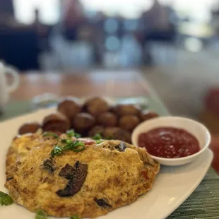 Chorizo and Mushroom Omelette