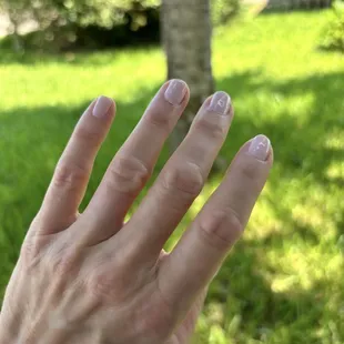 Natural Nails with Regular Polish