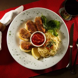 pasta dish, pasta, food