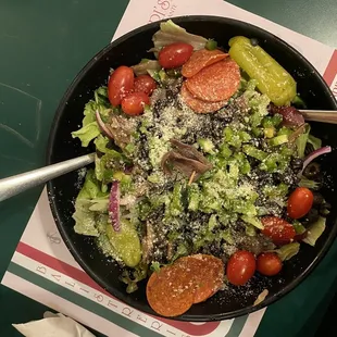 Who says Italian food isn't healthy? Italian salad for the win.